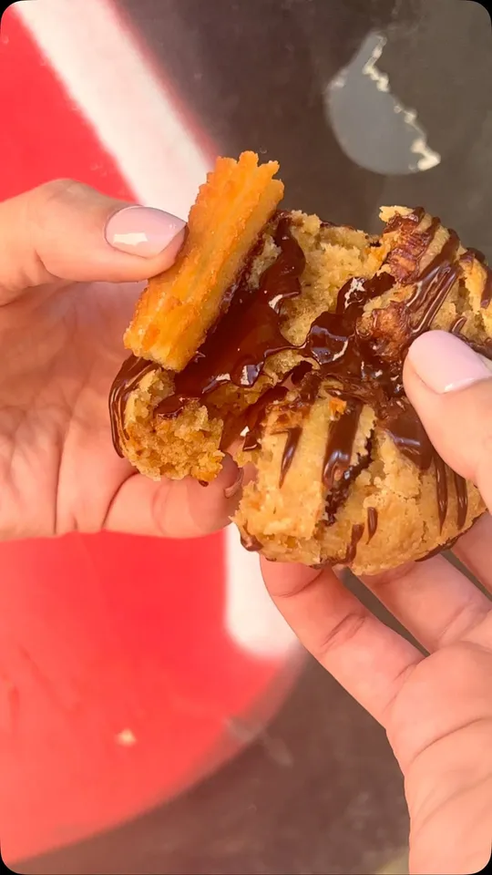 Cookie de churros con chocolate